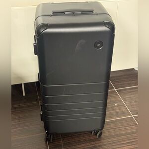 Monos Matte Black Hard-Shell Spinner Check on Luggage Suitcase